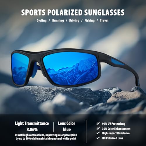 Sports Sunglasses for Men Women Polarized UV Protection Fishing Driving Cycling Bik Running Wrap Around Sun Glasses3