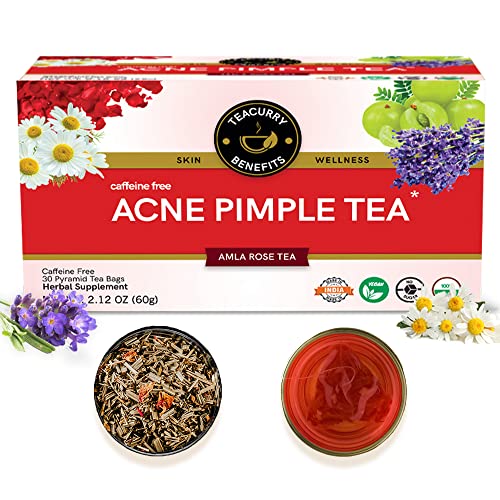TEACURRY Acne Pimple Tea (30 Tea Bags) - Helps in Pimples, Cysts, Pustules & Nodules