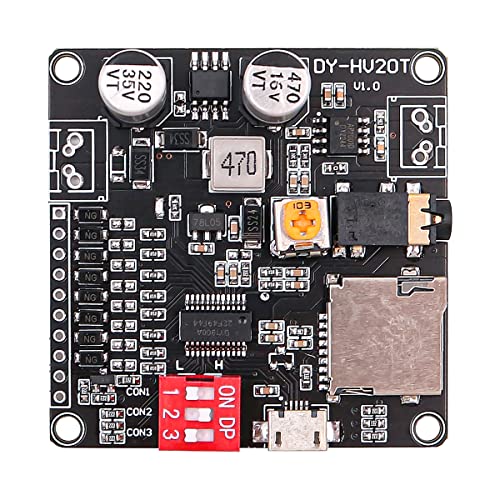 La porta seriale UART controlla la funzione di trasmissione vocale, può controllare la riproduzione, mettere in pausa, selezionare il brano, alzare o abbassare il volume, ecc., la selezione massima di 65535 tracce, baud rate 9600 bit / s.