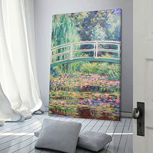 White Water Lilies By Claude Monet Impressionism Famous Oil Paintings Giclee Canvas Printing Artwork Poster,16X24 White Water Lilies By Claude Monet Unframe16X24Inch #TOP2