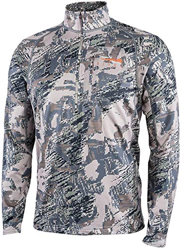 SITKA Gear Men's Core Midweight Zip-T Quick-Dry Odor-Free Long Sleeve Hunting Shirt, Optifade Open Country, X-Large
