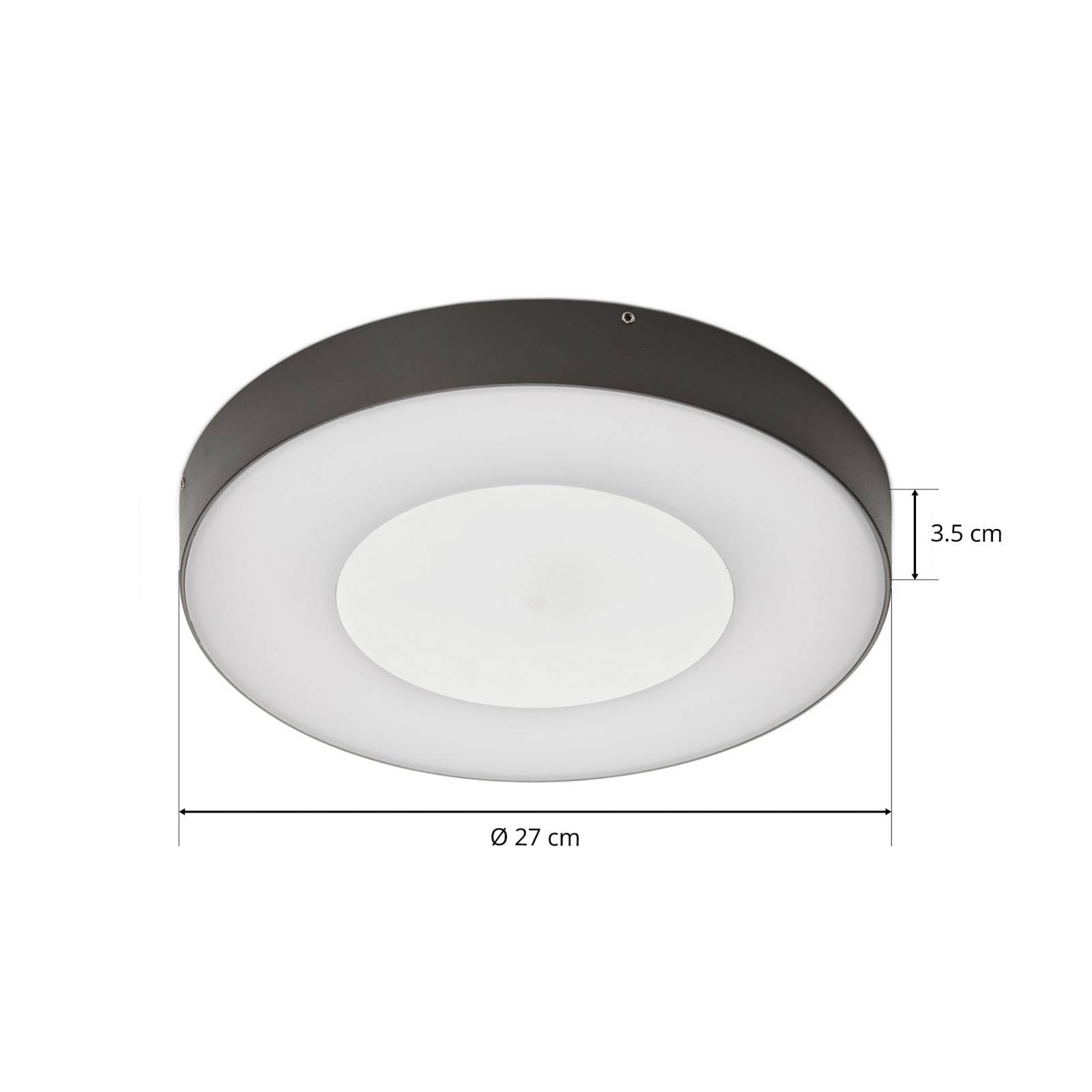 Lucande LED Deckenlampe außen mit Bewegungsmelder IP54 25W Außenleuchte