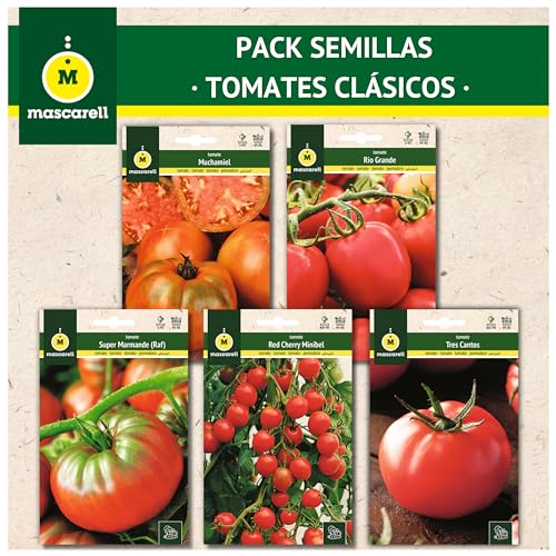 Mascarell Semillas, PACK SEMILLAS TOMATES CLASICOS, Kit Huerto en...