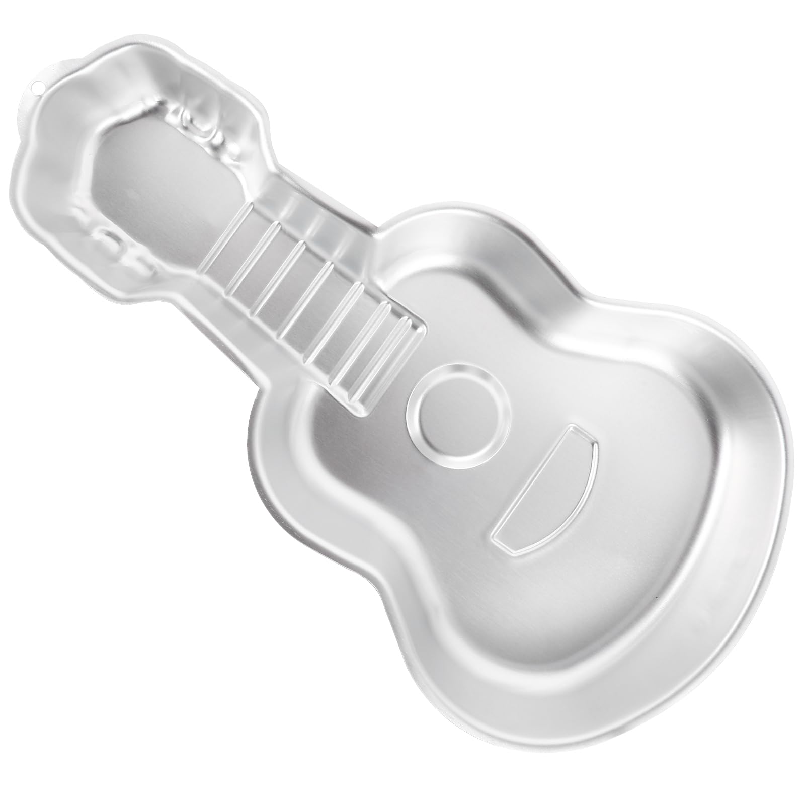 Baluue Molde para tartas de guitarra, molde antiadherente de aleación de aluminio 3D para tartas de cumpleaños, 42.9 x 22.9 cm, molde portátil para decoración de pasteles, suministros de cocina