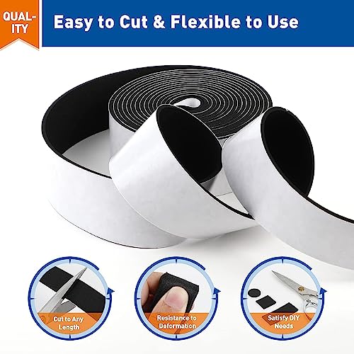 Image of Single Side 3MM Thick High Density Self Adhesive Foam Seal Tape, Weather Stripping Doors and Window Insulation Soundproofing -48mm Width,10 Meter Length