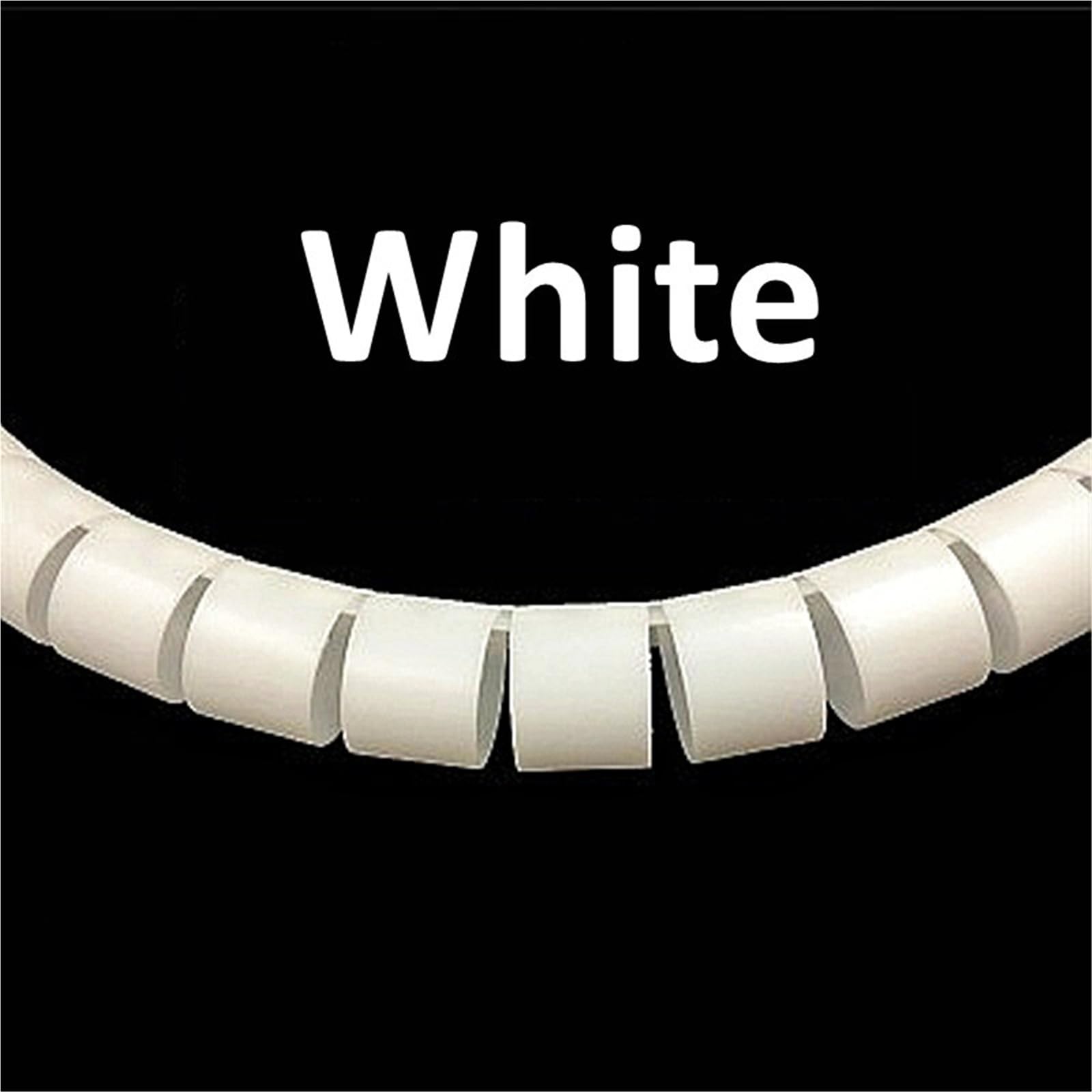 ID 35mm Linie Kabel Rohr Veranstalter 1,37 "Spiral Wrap Wicklung Schutz Draht Protector Abdeckung Rohr Schutzhülle(White,10 Meters)