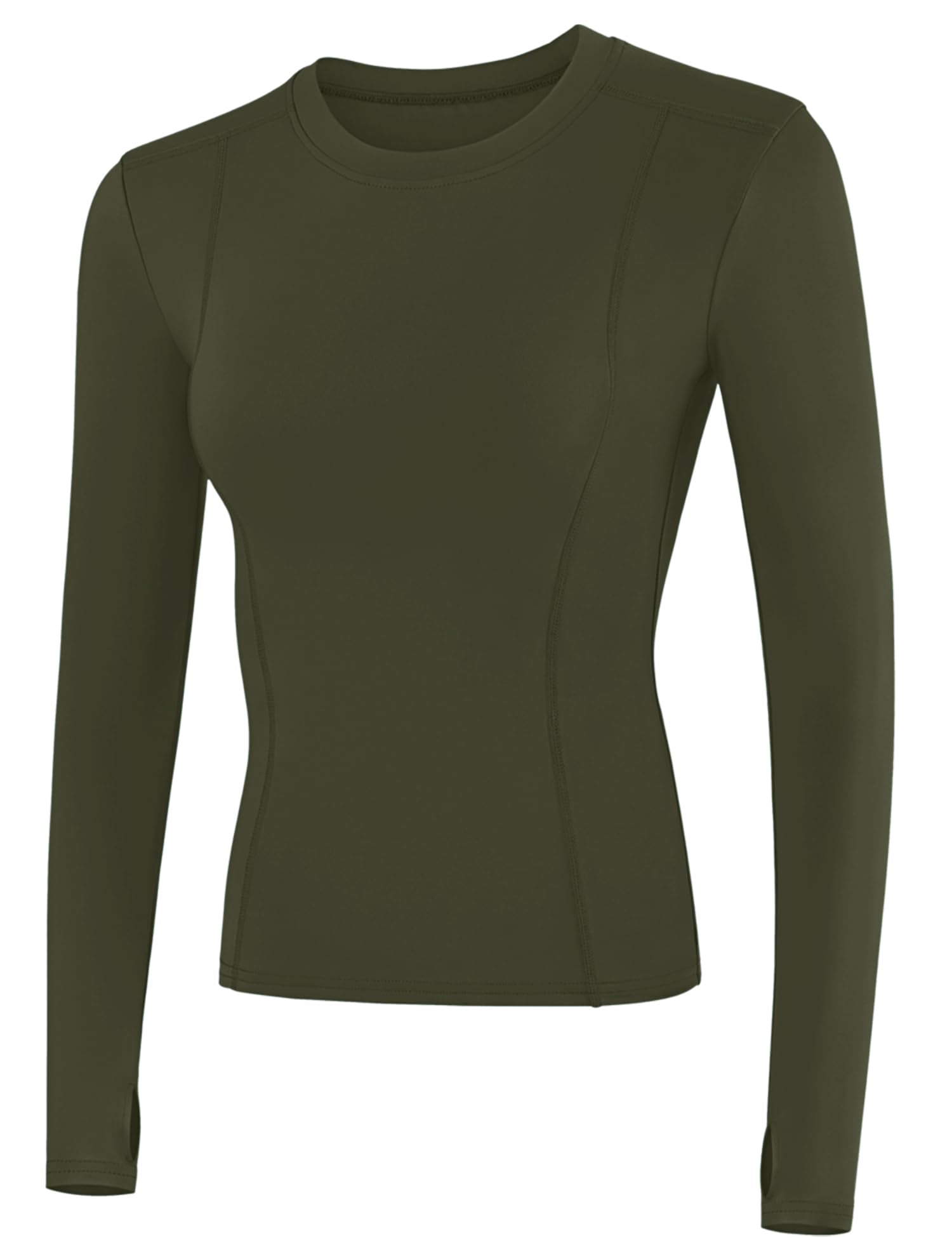 Loovoo Womens Thermal Fleece Lined Workout Shirts Athletic Compression Tee Long Sleeve Yoga Gym Basic Tops