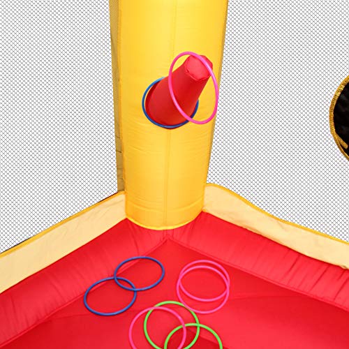RETRO JUMP Inflatable Windmill Castle Bounce House with Slide Jumper Bouncy Bouncer for Birthday Party Gift