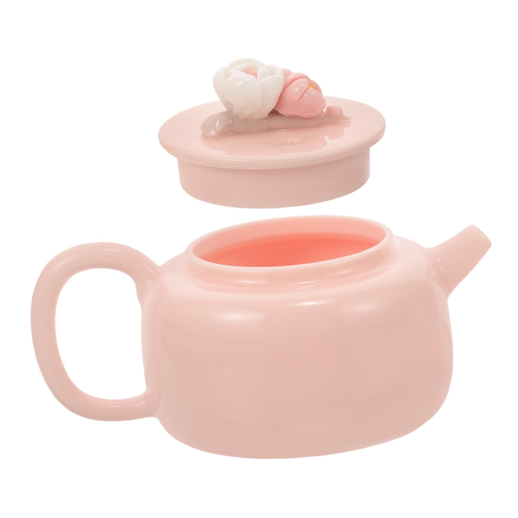 3pièces Théière Céramique Artisanale à Fleurs Pour Salon Ustensile De Service à Thé Élégant Et Pratique Pour Infuser Différents Types De Thé