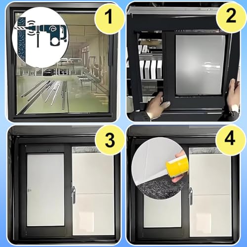 Ventana corredera de fácil instalación con vidrio templado resistente 4