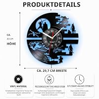 Viiluuxr LED Wanduhr aus Vinyl, 30 cm Lautlose Schallplatten Uhr – Ansicht 2