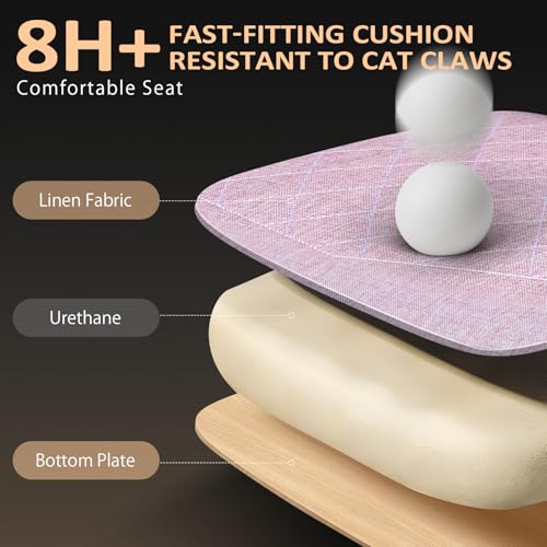Image of GTPLAYER Gaming Chair with Footrest, Big and Tall Game Chair High Back Computer Office Chair with Lumbar Support for Adults, Ergonomic Swivel Games Chair with Cushion Gaming, Fabric Pink