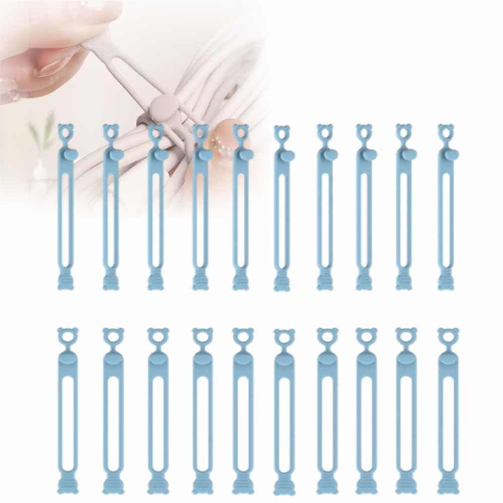 Silicone Cable Straps Cord Organizer,2025 NEW Data Cable Organizer for Bundling Earphone, Phone Charger, Computer Cords, Multipurpose Reusable Cable