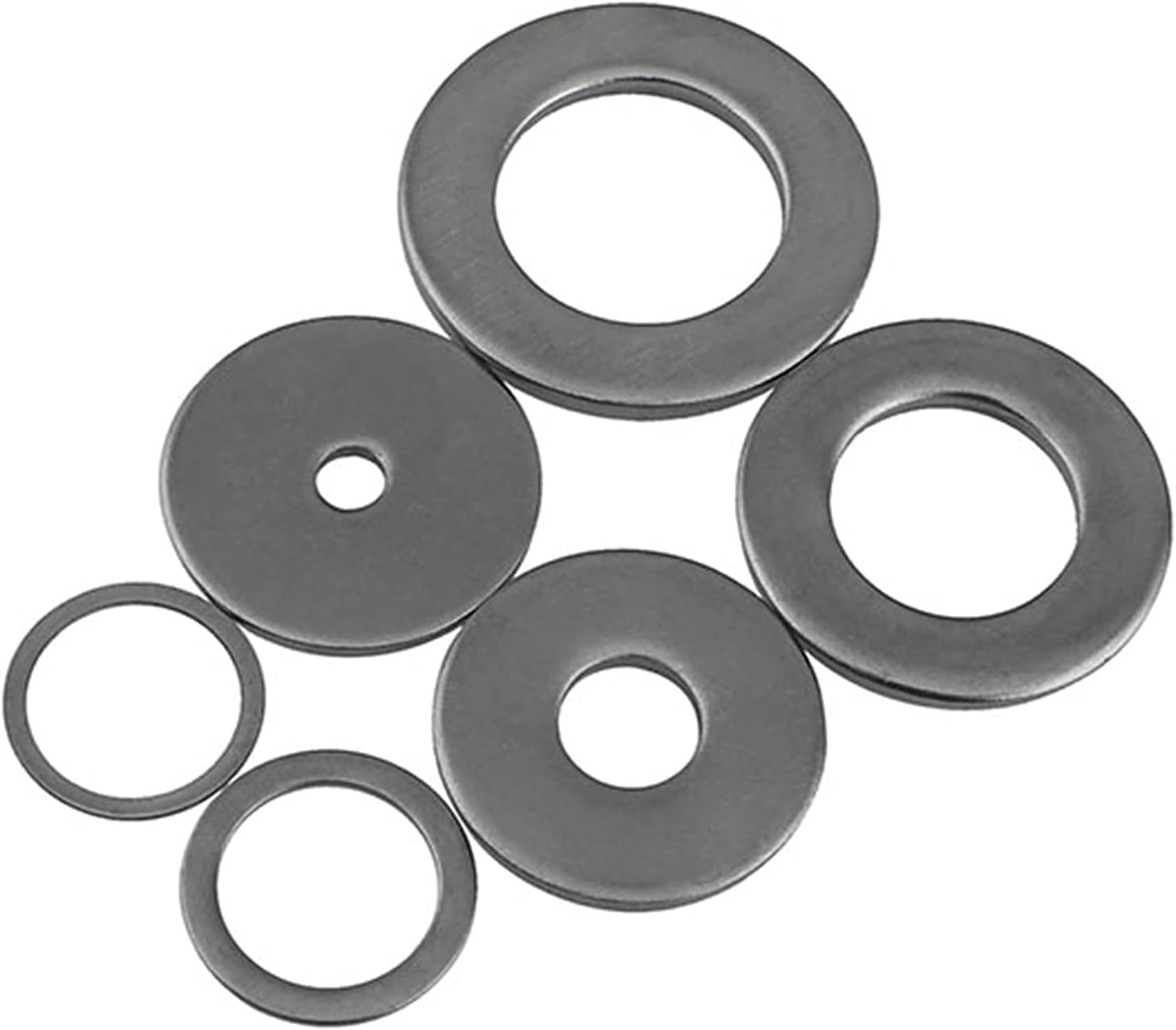 Arandelas,Arandela plana de reparación, Arandela plana de acero inoxidable 316 Junta plana Anillos de junta plana M2 M2.5 M3 M4 M5 M6 M8-M24 Espesor 0.5 mm-4 mm, 10/50 PCS, durabilidad duradera ( Colo