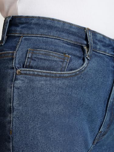 Image of FableStreet Women's Mid Waist Jeans |Wide Leg Jean - Perfect for Travel, Party & Everyday Use