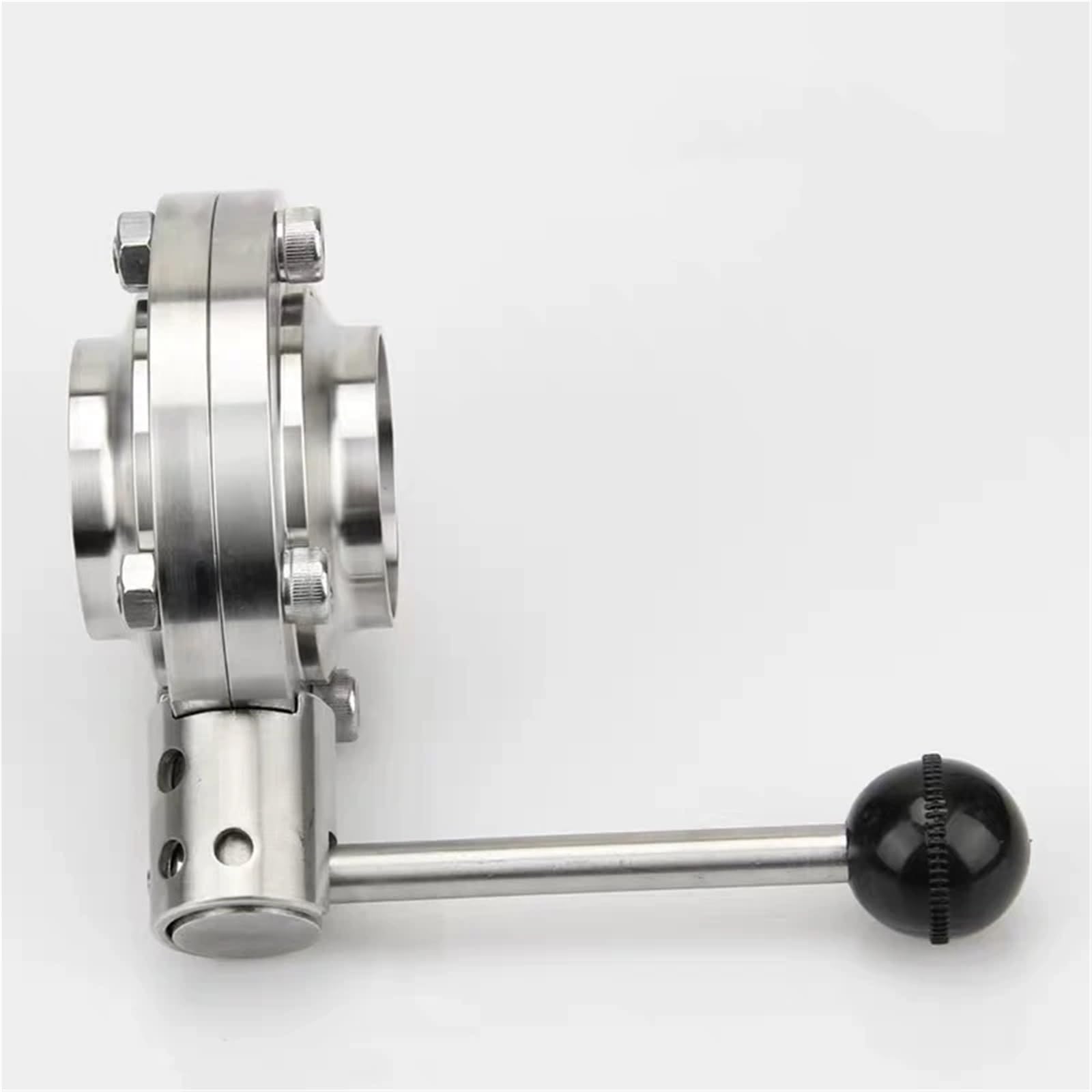 SS304 6-1/4'' 159mm Pipe OD Sanitary Weld Butterfly Flow Control Valve Dairy Product Homebrew Beer