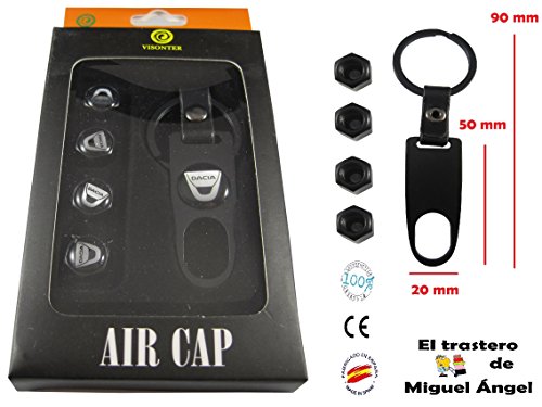 ETMA Llavero Metal y Cuero + valvulas Compatible con Dacia aut012-28