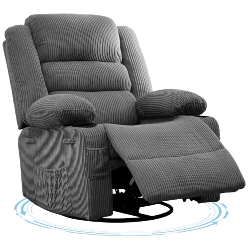Image of Rocking Recliner Chair for Adults 360 Swivel Manual Recliner