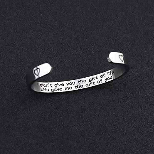 HOLLP Stepdaughter Rose Flower Bracelet Step Daughter Jewelry Daughter In Law Bracelet I Didn't Give You The of Life Gave Me Bracelet Stepdaughter Bracelet (Bonus Daughter Cuff) - Image 4