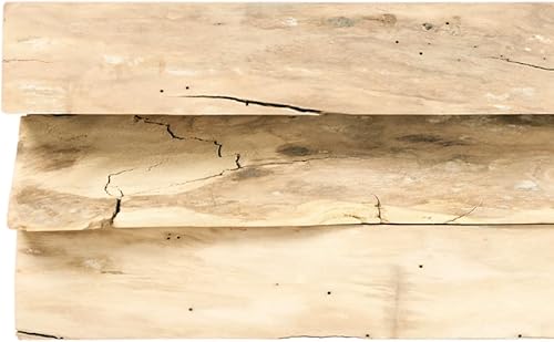 Miniatura 6 de Estante de pared con borde vivo de arce  Estante de madera de arce natural con soportes de metal (soporte de pared moderno, 12 x 24 x 2 pulgadas)