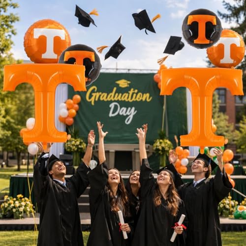 Image of Tennessee Jumbo T Balloon - 30-Inch Orange Mylar UT Party Decor - Havercamp