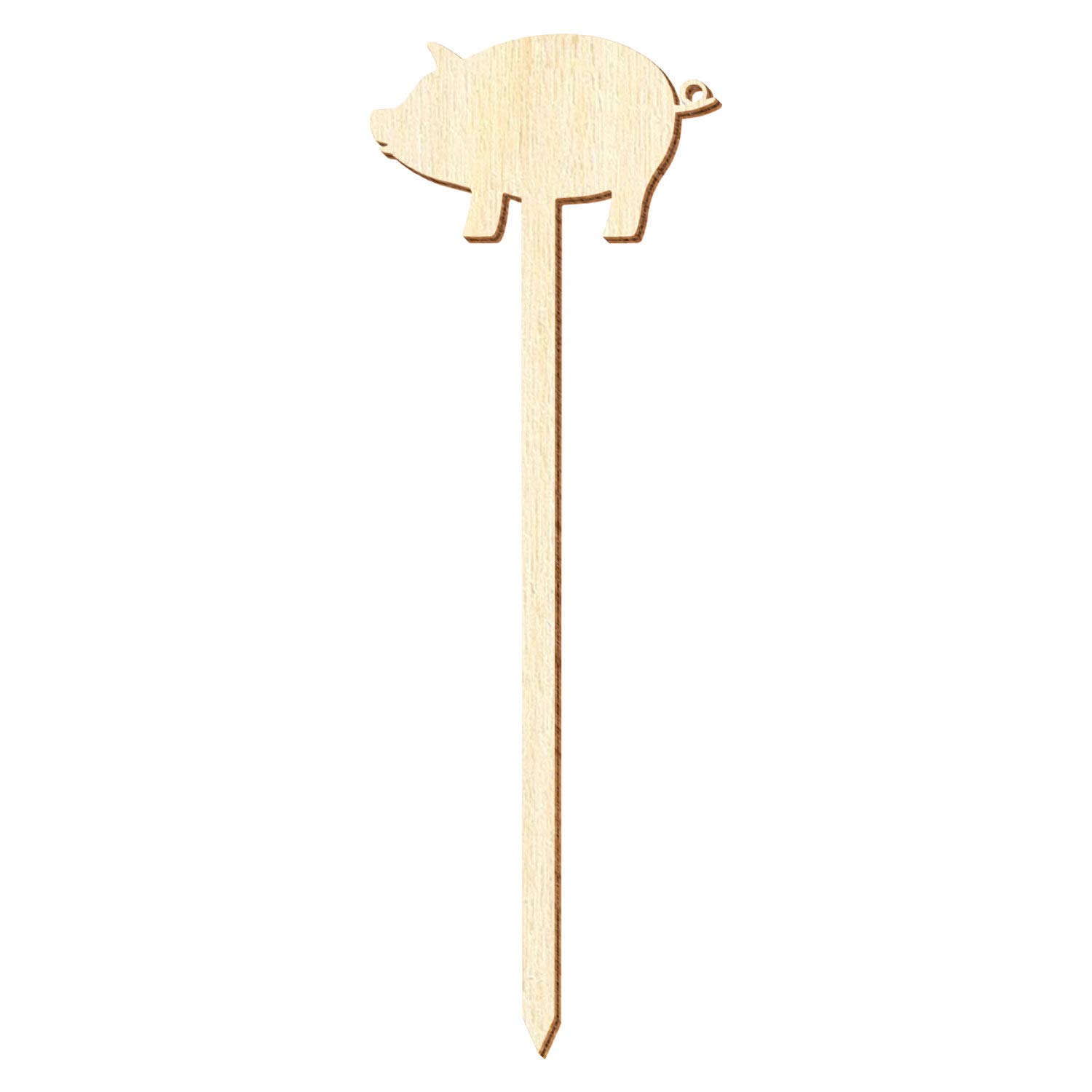 Piantana in legno per fiori di maialino, decorazione fai da te, 10-50 cm, confezione da 50 pezzi, altezza: 31 cm