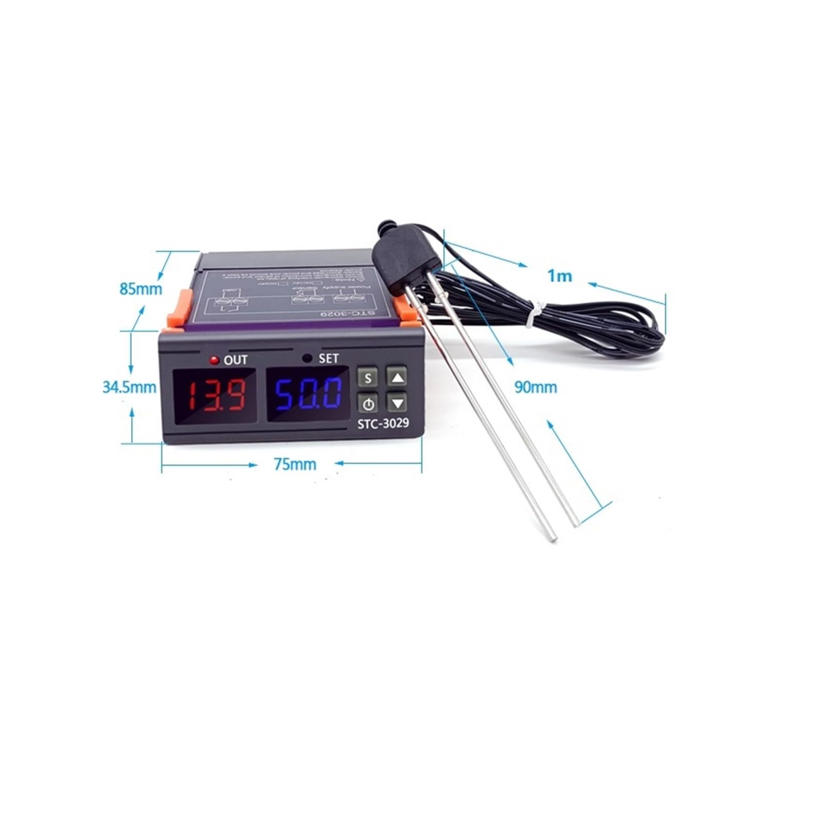 Medidor De Humedad Controlador de humedad del suelo Invernadero Controlador de temperatura y humedad del suelo Monitor de cotización del suelo(STC-3029 AC)