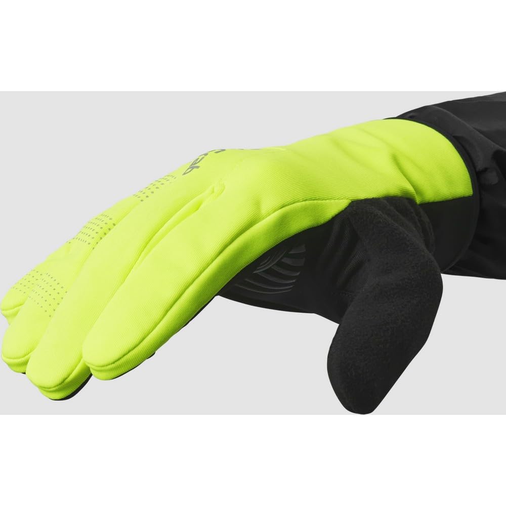 GripGrab Ride Windproof Midseason Padded Touchscreen Cycling Gloves Full Finger Breathable Bicycle Black Hiviz Winter - Guantes Ciclismo Invierno Unisex Adulto