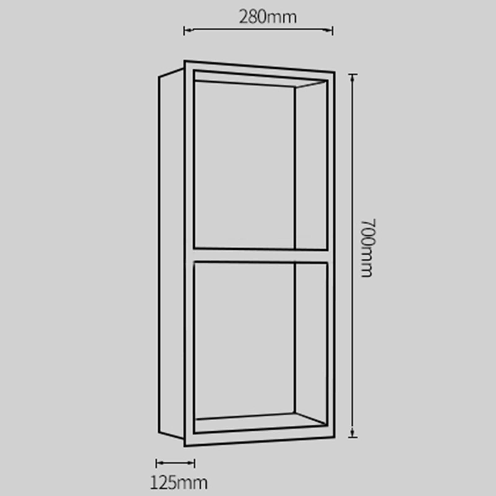Wodoodporny prysznic, wanna ze stali nierdzewnej 304, wbudowany mokry nizer do kąpieli, szampon i kosmetyki Sto, kremowy h (szer. x gł. x wys.) 28 x 12,5 x 7