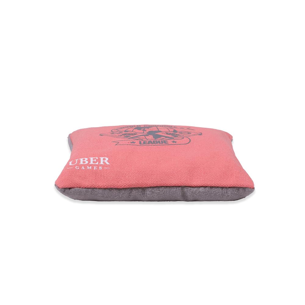 Uber Games - World Cornhole League – 8 sacs professionnels Cornhole – 4 x Sky& 4 x Coral – Dimensions officielles 15 cm x 15 cm et 450 g (16 oz) – Construction en tissu double face double couture