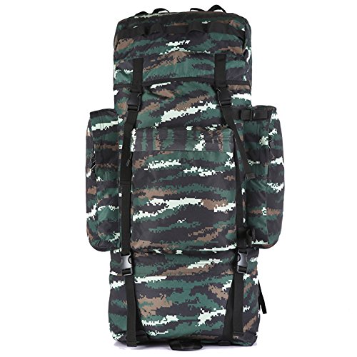 100Lアウトドアキャンプ登山バッグ、男性と女性のバックパック旅行バッグ、大容量戦術的な山の旅行のリュックサックZDDAB