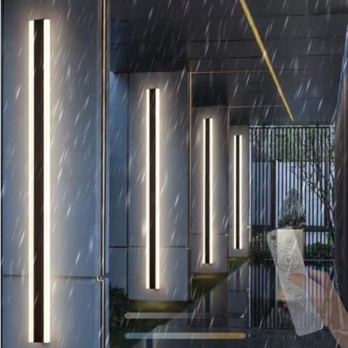 Applique murale extérieure LED haut de gamme en acrylique noir dimmable