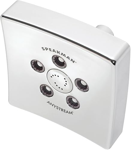 Speakman Kubos Anystream - Alcachofa de ducha ajustable de alta presión S-3021