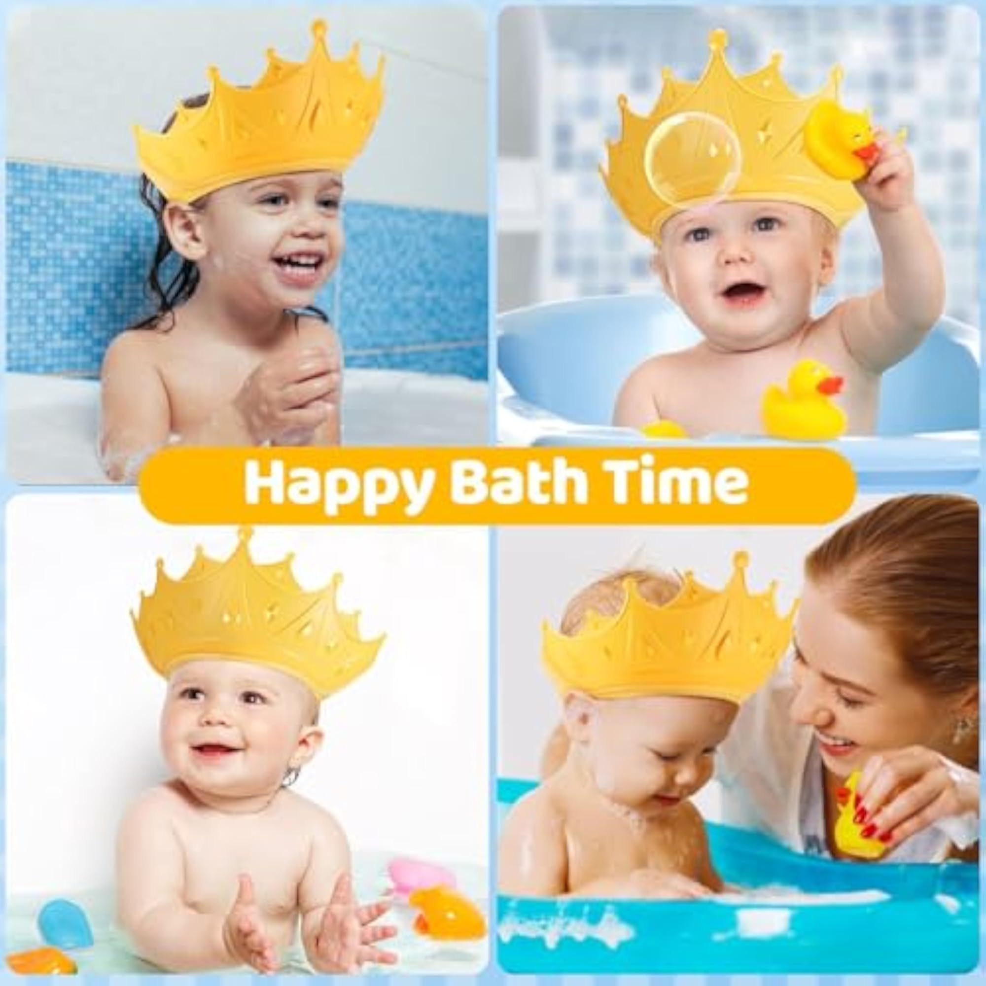 Soft Adjustable Baby Shower Cap for Hair Washing