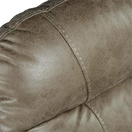 Steve Silver Ottawa Mushroom Light Brown Faux Leather Power Lift Chair with Heat and Massage