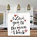 Stuff4 Romantic Valentine's Day Card - I Love You to the Moon & Back - Cute Card for Girlfriend/Boyfriend, Wife/Husband, Partner - Ideal for Birthdays