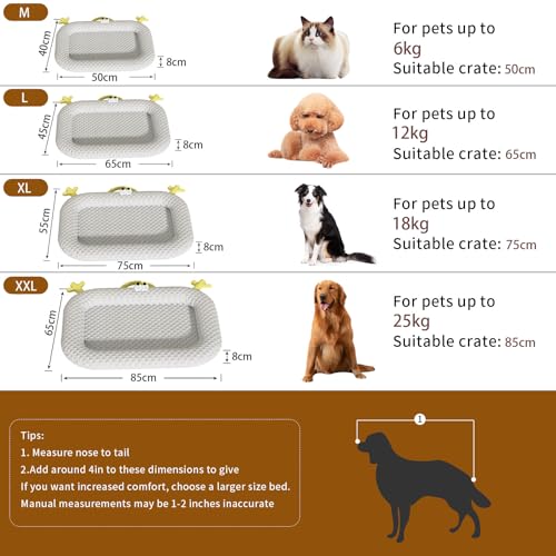 Marchul All-Season-Katzenbett, Katzenbett für Wohnungskatzen, 50 x 40cm Große Hundematratze mit Rutschfester Unterseite, Maschinenwaschbare Schlafunterlage für Haustiere
