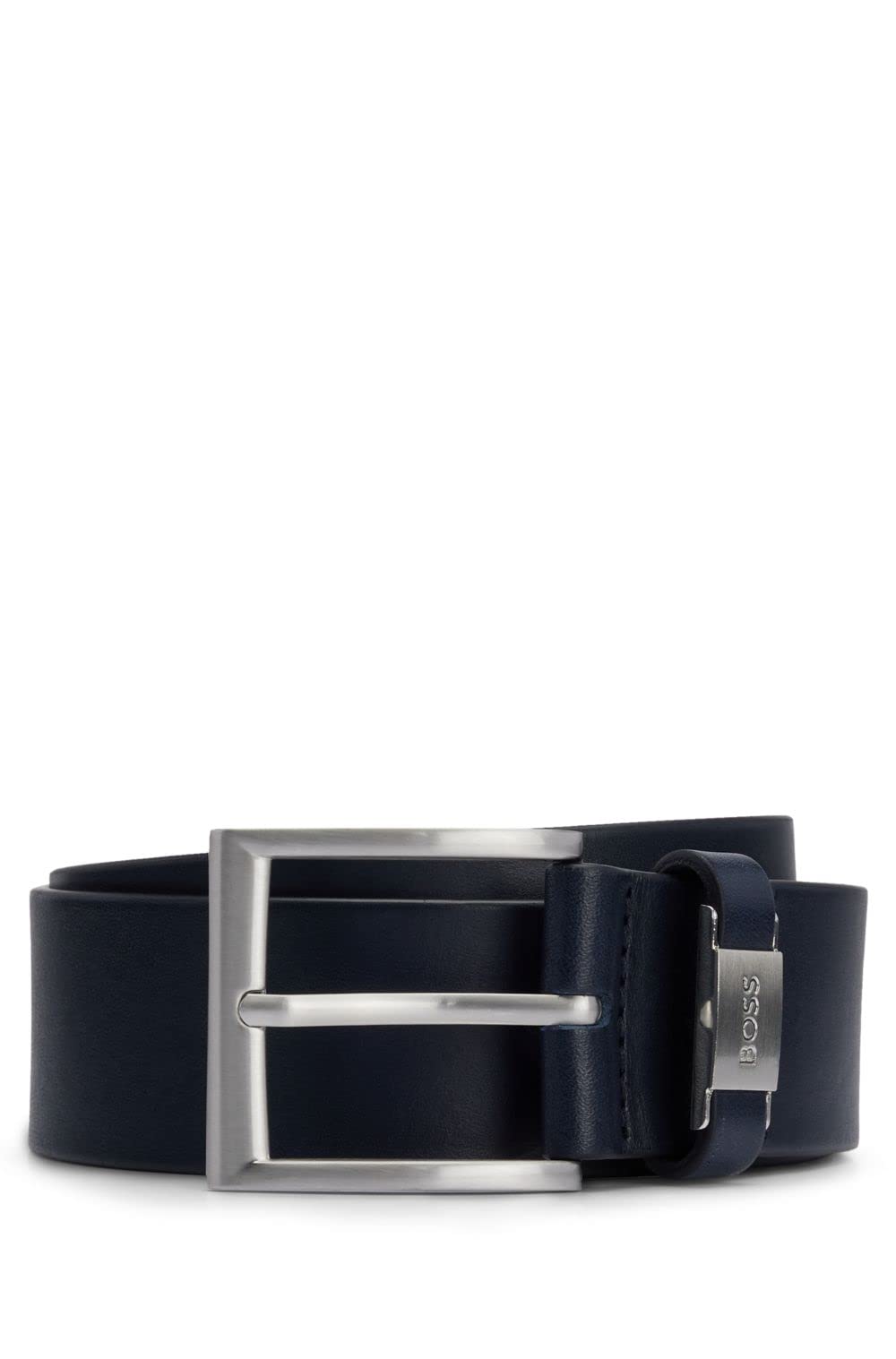 BOSS Connio Men's Real Leather Business Belt, Dark Blue401