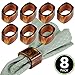 mDesign Modern Decorative Plastic Napkin Rings for Place Settings - Use at Home, Kitchen, Dining Room, Dinner Parties, Luncheons, Picnics, Holidays, Weddings, Buffet Table, 8 Pack, Tortoiseshell Brown