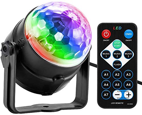 Disco Ball, Disco Lights Party Light Sound Activated Party Lights with Remote Control