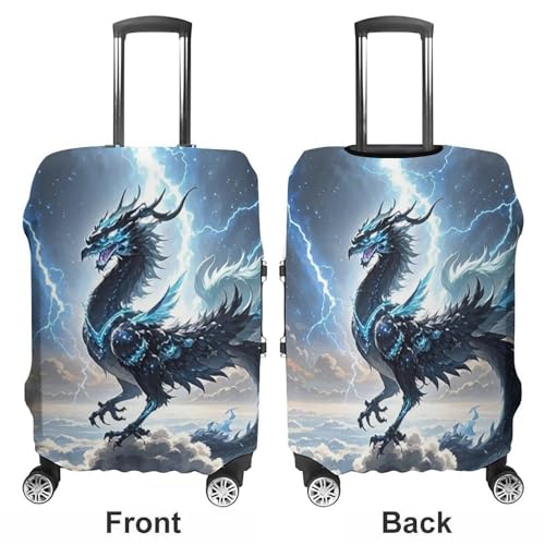Flying Dragon Luggage Cover, Elastic Luggage Protector Fits 19-32in Suitcases, Washable & Anti-Scratch Suitcase Cover for Men Women XL3