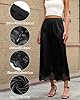 Bsubseach Satin Maxi Skirts for Women Casual Elega... #5
