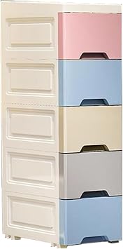 Standing Bathroom Cabinets Large Capacity 5-Tier Drawer, Vertical Organizer