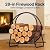 VIVOHOME 28 Inches Firewood Log Rack Hoop with Cover, Heavy Duty Solid Steel Fire Wood Storage Rack and Cover Set with Zipper, Round Log Holder Ring for Indoor Outdoor Patio Deck Porch