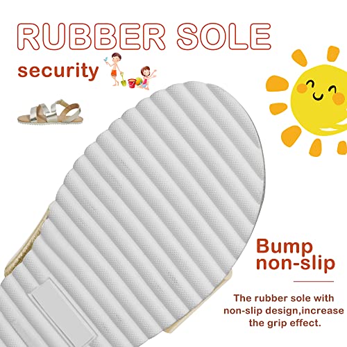 Festooning Girls Sandals Summer Open Toe Strappy Flat Shoes Dress Sandals For Little Kid Big Kid thumb #2
