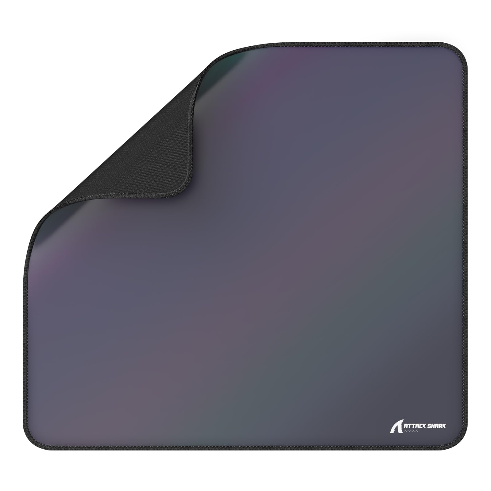ATTACK SHARK CM03 Gaming Mouse Pad for Esports Speed Large Mouse mats Waterproof Surface and Anti-Slip Rubber Base Size XL Holographic Rainbow Coated 17.72” x 15.75” x 0.16” Gradual Gray