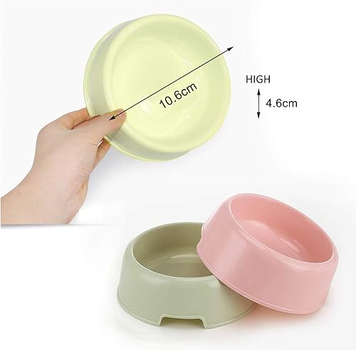 Miniatura 4 de BOCHO Tazones de plástico para perros, platos de comida y cuenco de agua para perros, gatos u otros animales pequeños, juego de colores (colores del