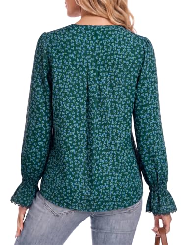 Funlingo Long Sleeve Shirts for Women Asymmetric Neck Dressy Casual Blouses - image 6