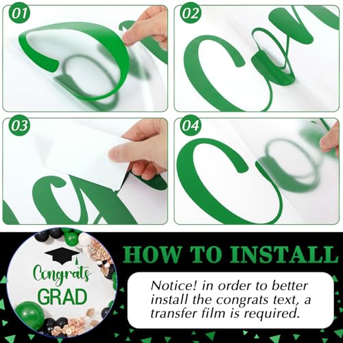 Image of Epakh 2026 Graduation Party Decal Sign for Backdrop Letters Peel and Stick Graduation Sticker for Balloon Arch Decorations Party Sign Wall Decor(Green)