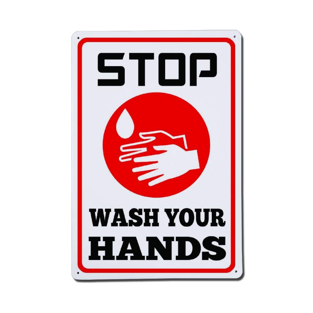 Jeartyca Keep Clean Be Careful Metal Sign Notice Sign Metal Decor Sign Metal Tin Signs Kitchen Washroom Safety Signs Wall Plaque 230 color140 8" x 12"